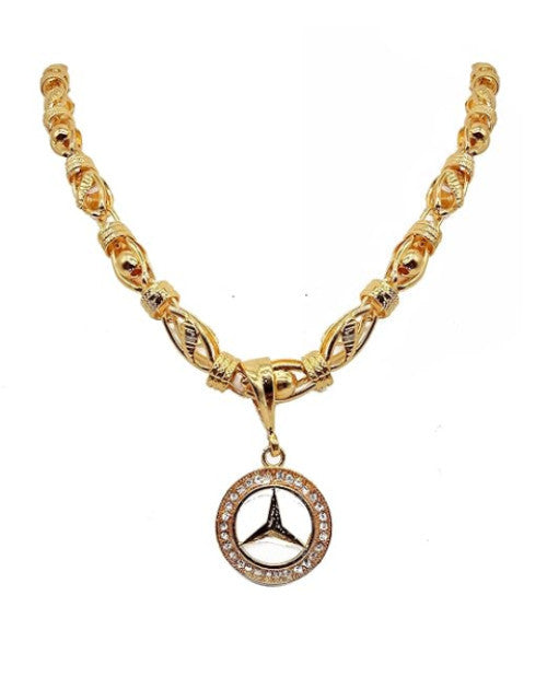 Gold Plated badam koyali Pandent And Chain